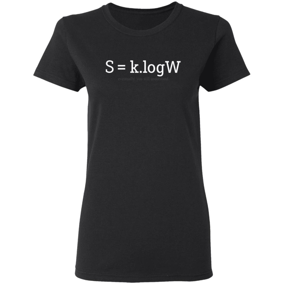 ENTROPIC S=k.logW Shirt Merch klogW ENTROPIC S=k.logW Shirt Merch klogW