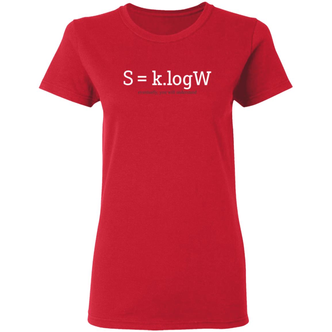 ENTROPIC S=k.logW Shirt Merch klogW ENTROPIC S=k.logW Shirt Merch klogW