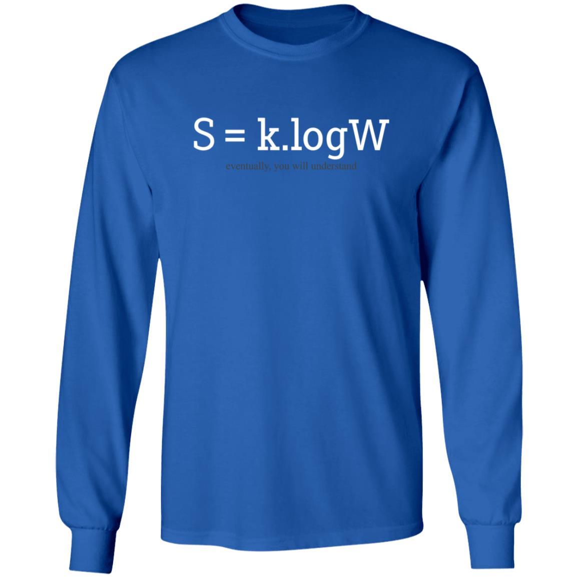 ENTROPIC S=k.logW Shirt Merch klogW ENTROPIC S=k.logW Shirt Merch klogW