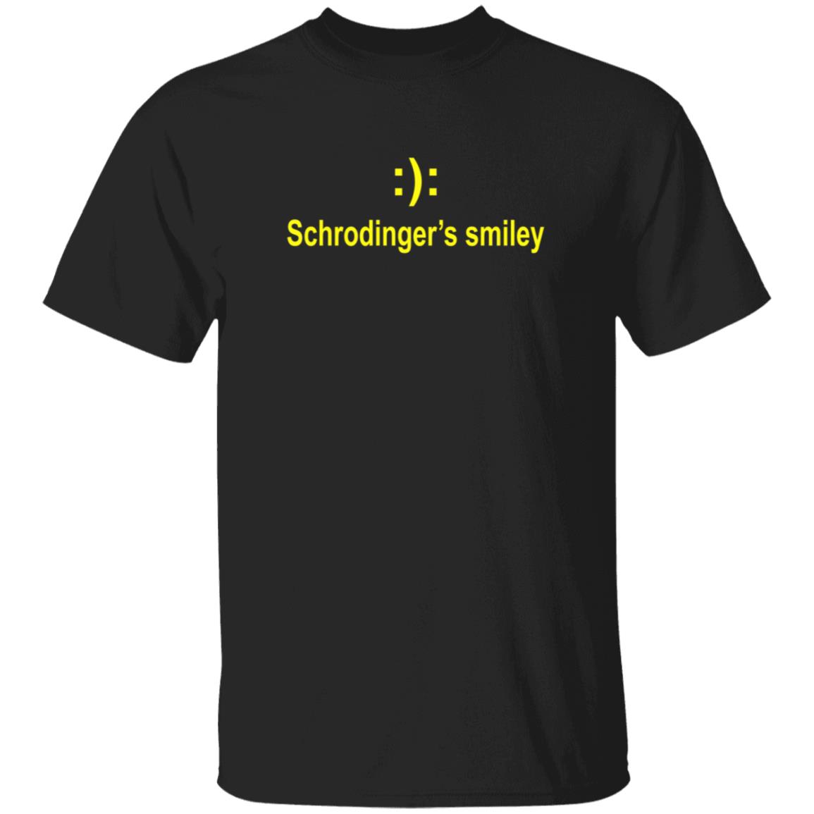 Siddhant Schrodinger's Smiley T Shirt Schrodinger's Emoticon Smiley Quantum Physics Science T-Shirt