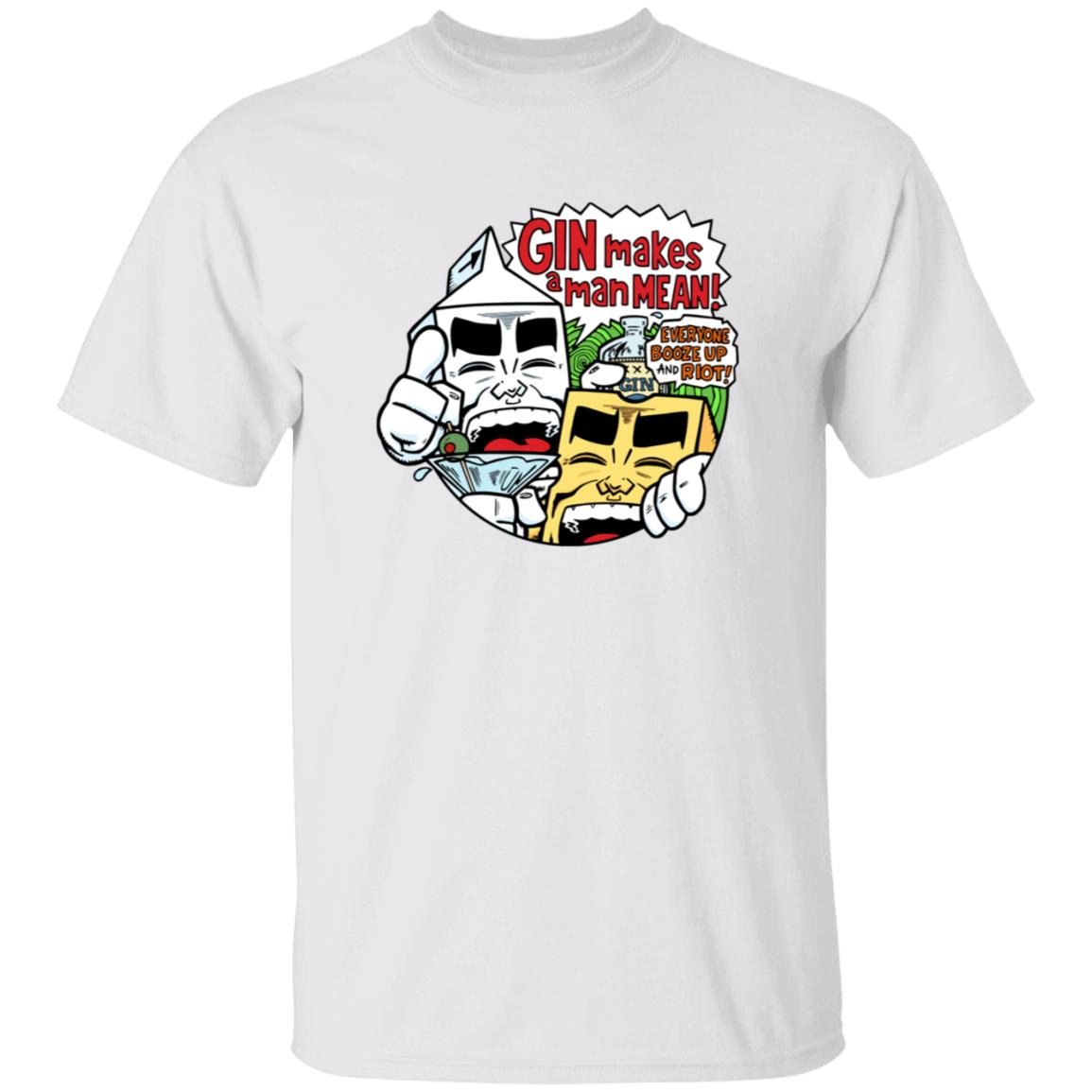 Milk & Cheese Gin Makes A Man Mean T Shirt Milk & Cheese Gin Makes A Man Mean T Shirt