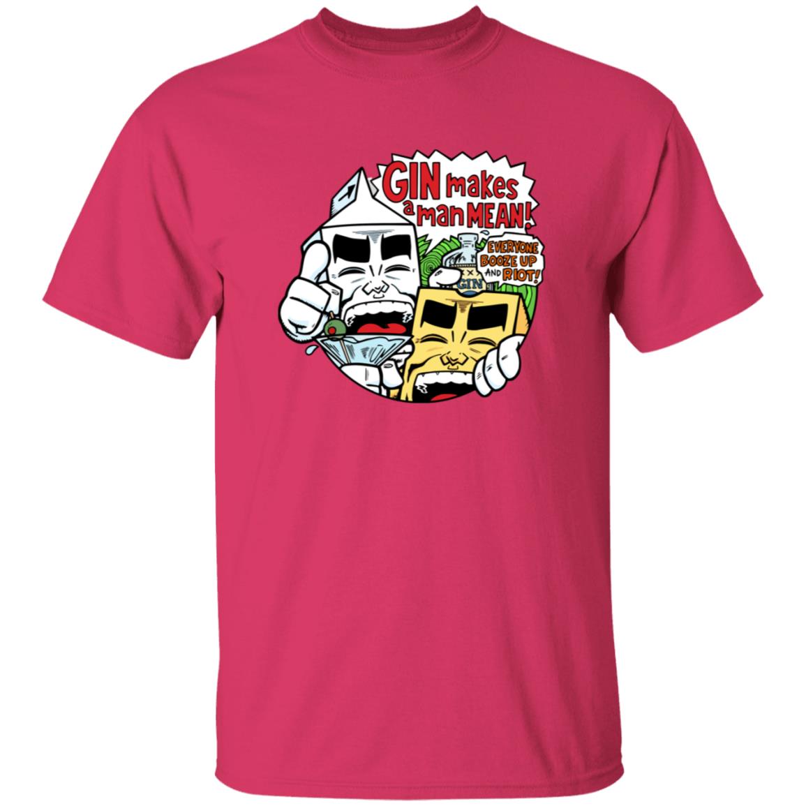 Milk & Cheese Gin Makes A Man Mean T Shirt Milk & Cheese Gin Makes A Man Mean T Shirt