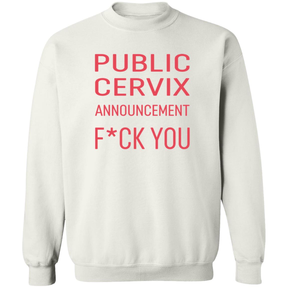 Public Cervix Announcement Fuck You Shirt Public Cervix Announcement Fuck You Shirt