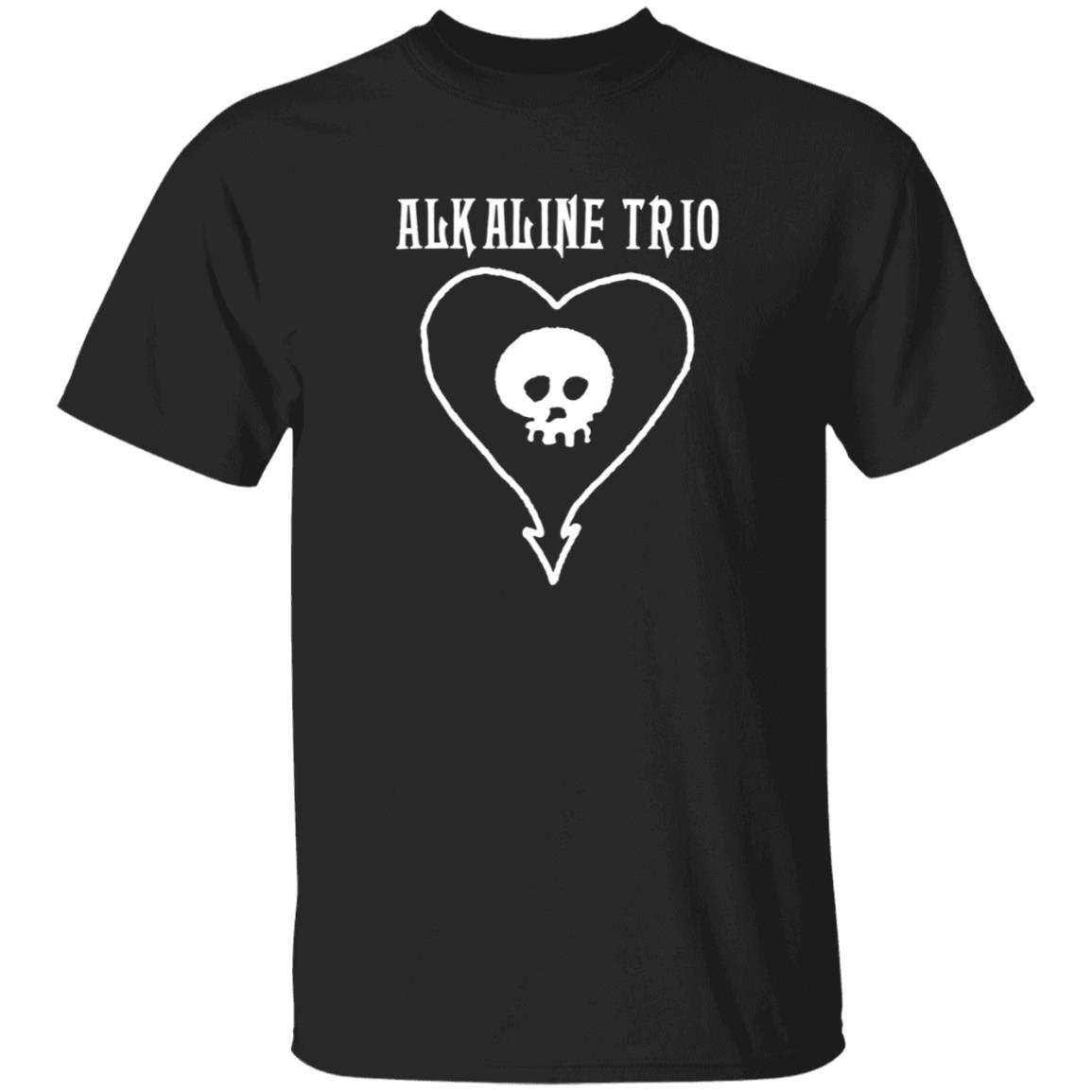 Alkaline Trio Merch Heartskull Black Tee Shirt