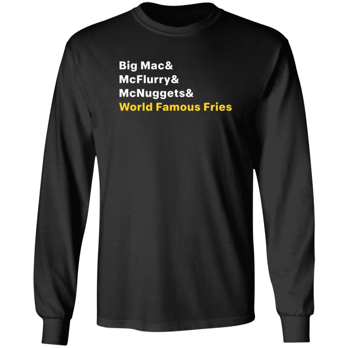 McDonald's Merch Big Mac McFlurry McNuggets World Famous Fries Shirt Menu T-Shirt McDonald's Merch Big Mac McFlurry McNuggets World Famous Fries Shirt Menu T-Shirt