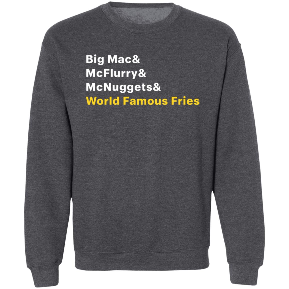 McDonald's Merch Big Mac McFlurry McNuggets World Famous Fries Shirt Menu T-Shirt McDonald's Merch Big Mac McFlurry McNuggets World Famous Fries Shirt Menu T-Shirt