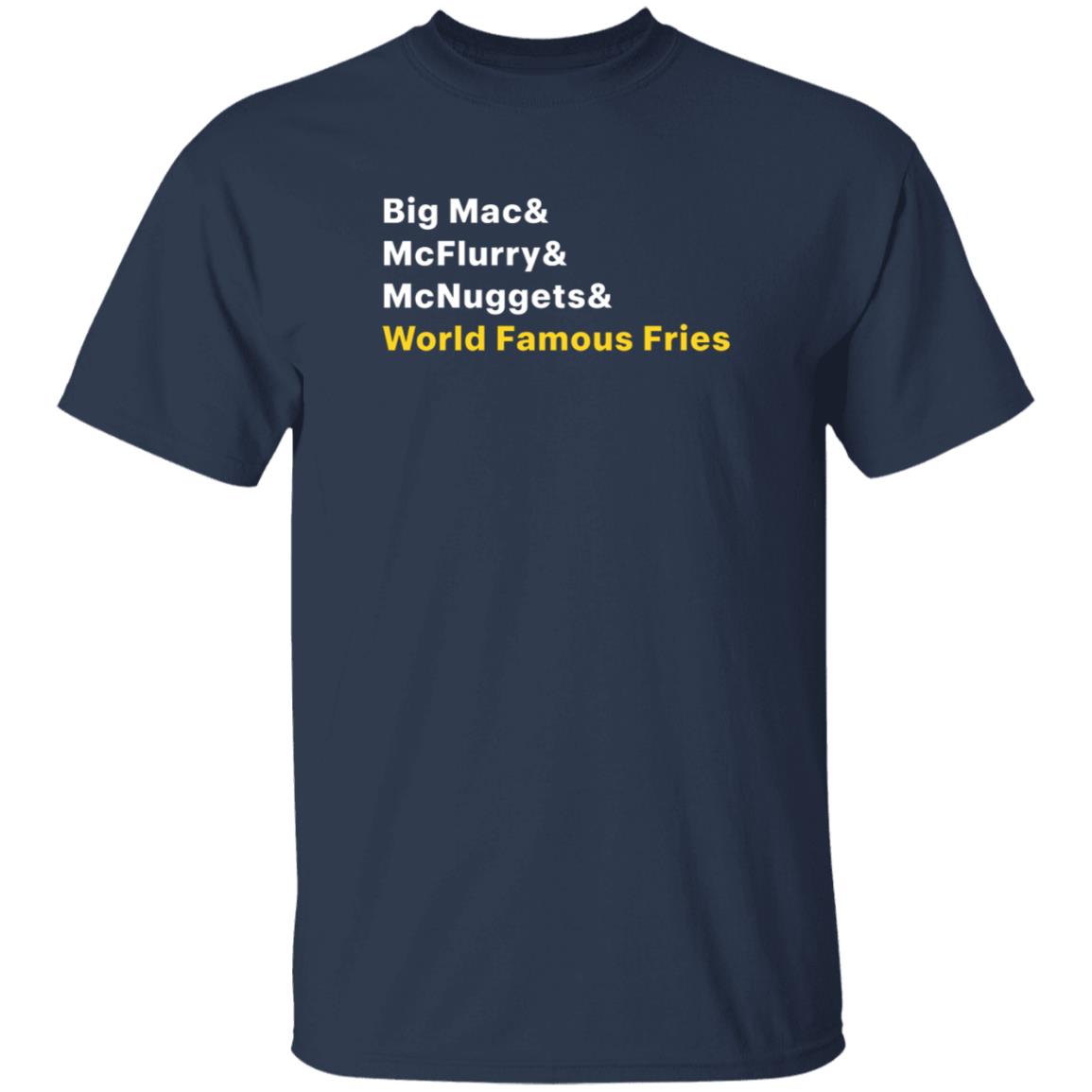 McDonald's Merch Big Mac McFlurry McNuggets World Famous Fries Shirt Menu T-Shirt McDonald's Merch Big Mac McFlurry McNuggets World Famous Fries Shirt Menu T-Shirt