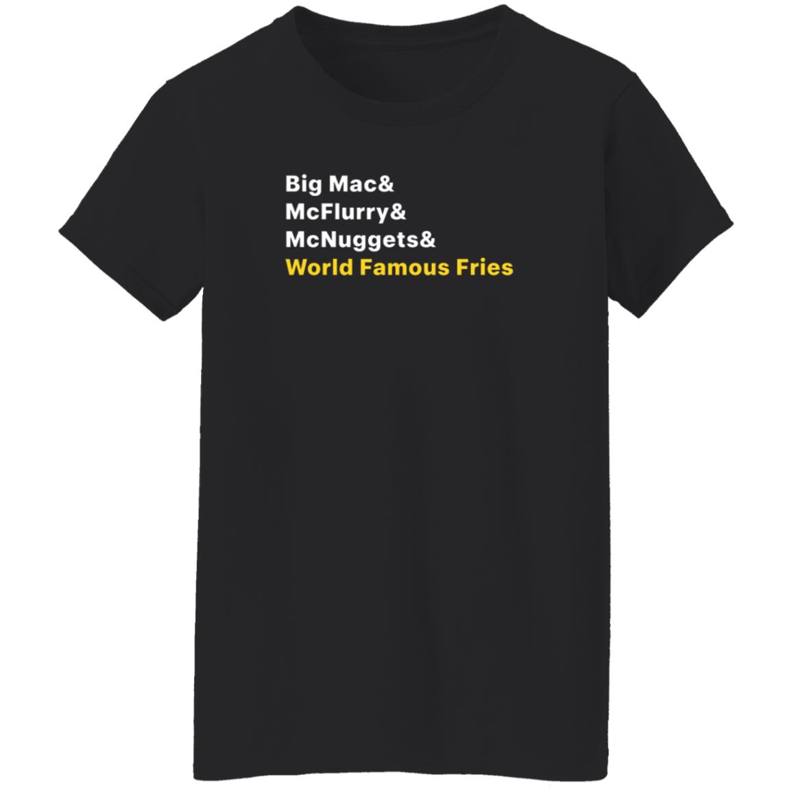 McDonald's Merch Big Mac McFlurry McNuggets World Famous Fries Shirt Menu T-Shirt McDonald's Merch Big Mac McFlurry McNuggets World Famous Fries Shirt Menu T-Shirt