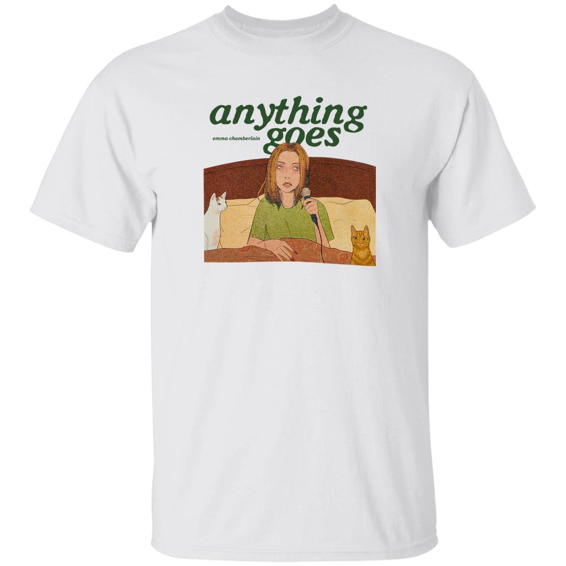 Emma Chamberlain Merch Anything Goes Tee Shirt Hnatee