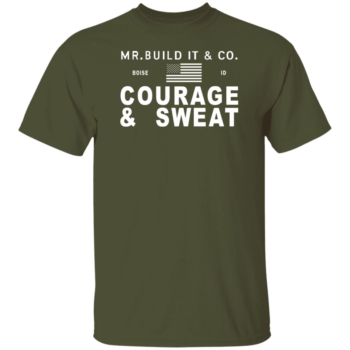 Mr. Build It Merch Mr. Build It Courage & Sweat T Shirt Mr. Build It Merch Mr. Build It Courage & Sweat T Shirt