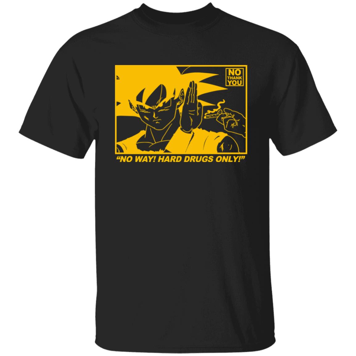 Skeleton Wizard No Way Hard Drugs Only No Thank You Shirt Rory Blank